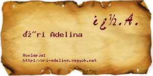 Őri Adelina névjegykártya